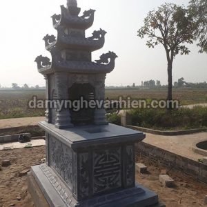 Mộ đá xanh đen 3 mái 3