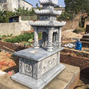 Mộ đá xanh đen 3 mái 5